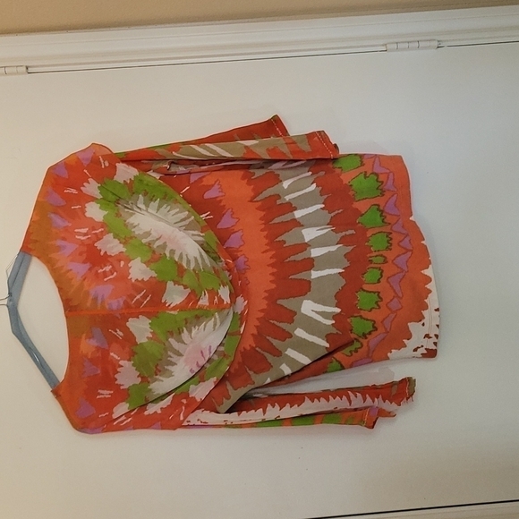 Multiples Top Multi Color Mid Sleeve  Size Medium - Picture 2 of 8